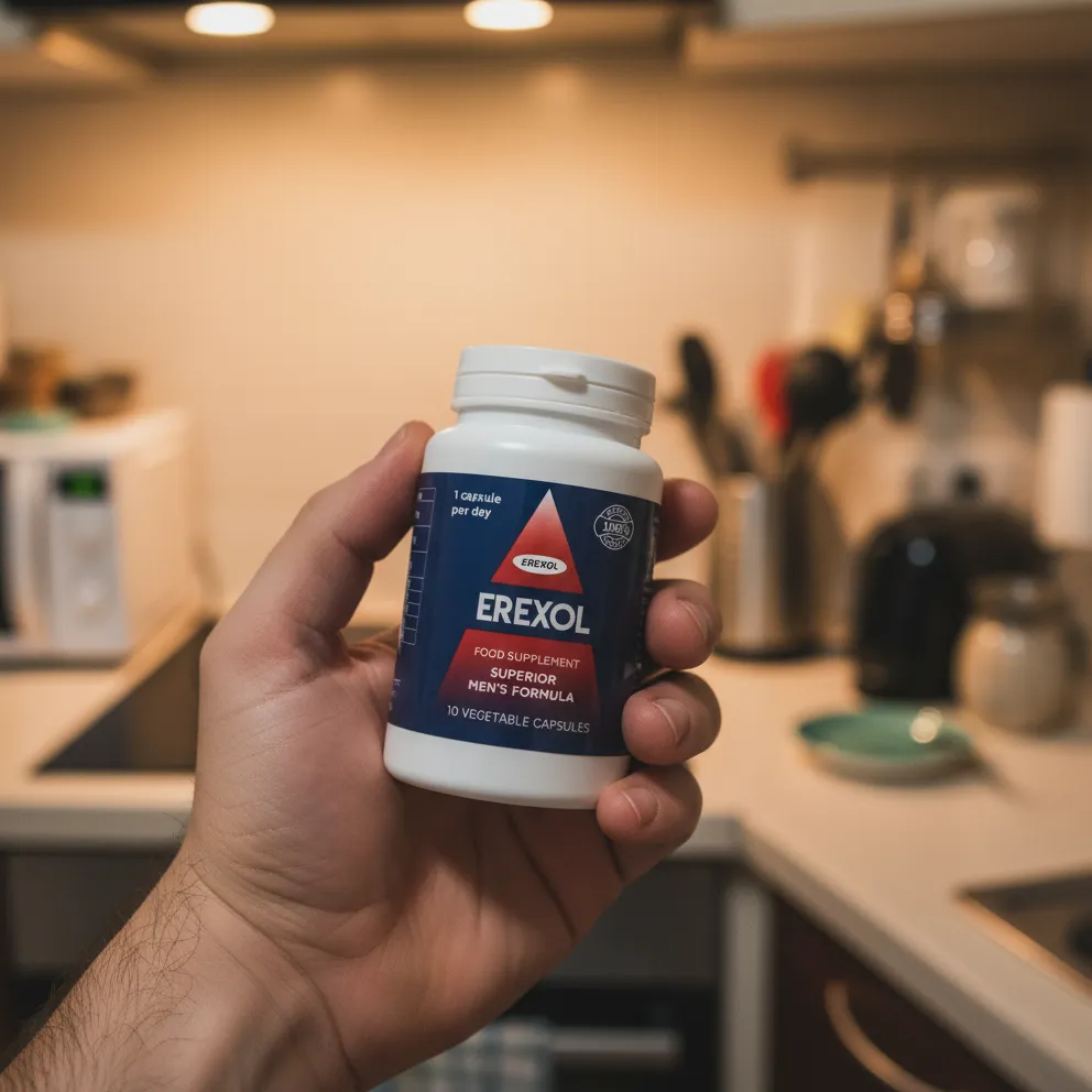 Foto real del envase de Erexol enviada por un comprador